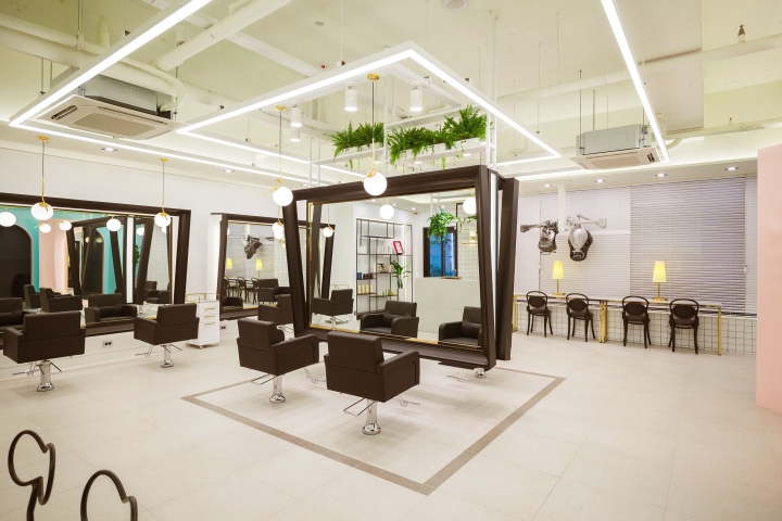 韩国Mode Hair发廊空间设计