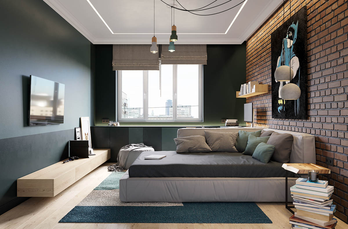 平静而柔和的色调 散发着优雅的精致北欧风格公寓设计
