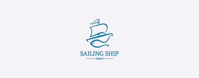 30款帆船和海洋主题标志设计欣赏